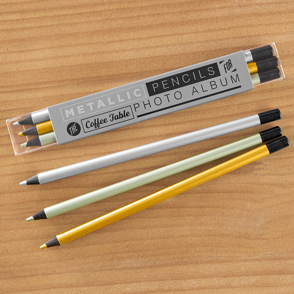 Photo Album Metallic Pencils, Pack of 3